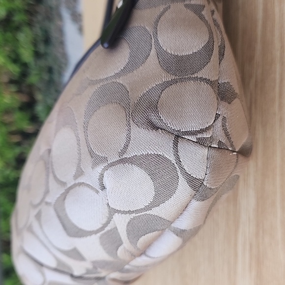 Coach Khaki Signature Sateen w/Front Pocket Top Zip Crossbody Bag - Picture 8 of 15